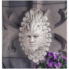 VENETIAN CARNIVALE WALL GREENMAN FEATHERED FACE SCULPTURE Italian Mask Art Gift   162139753497